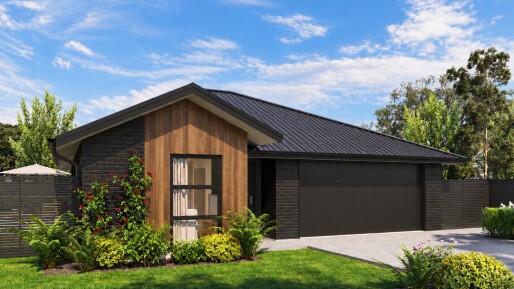 Lot 337 Earlsbrook   Render Modern Charcoal Metal Roof Home