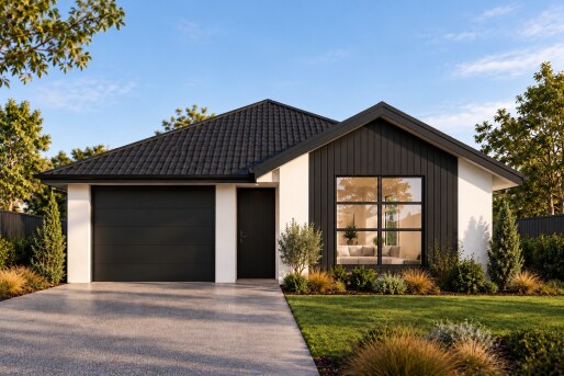 Lot 394 Earlsbrook   Render Modern Home Facade with Grid Window