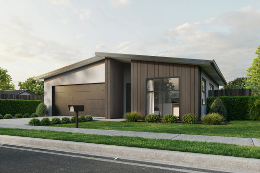 Lot 40 Pinewood Grange Render New Elevation Monopitch Option 4 Rockcote 2 Final